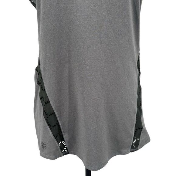 Athleta Eyelet Unsinkable Yoga Tank Top Graphite Gray Size Small - Picture 6 of 13